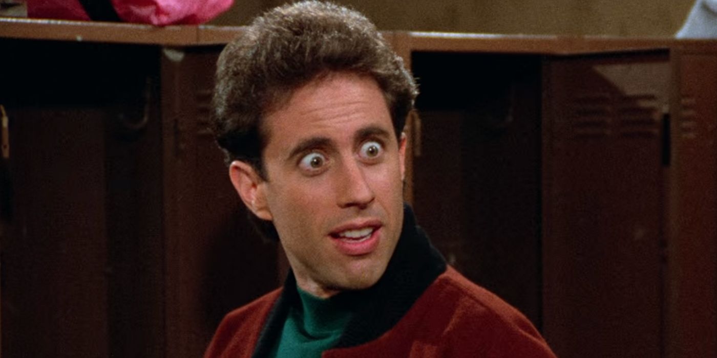 Jerry Seinfeld looking shocked in Seinfeld