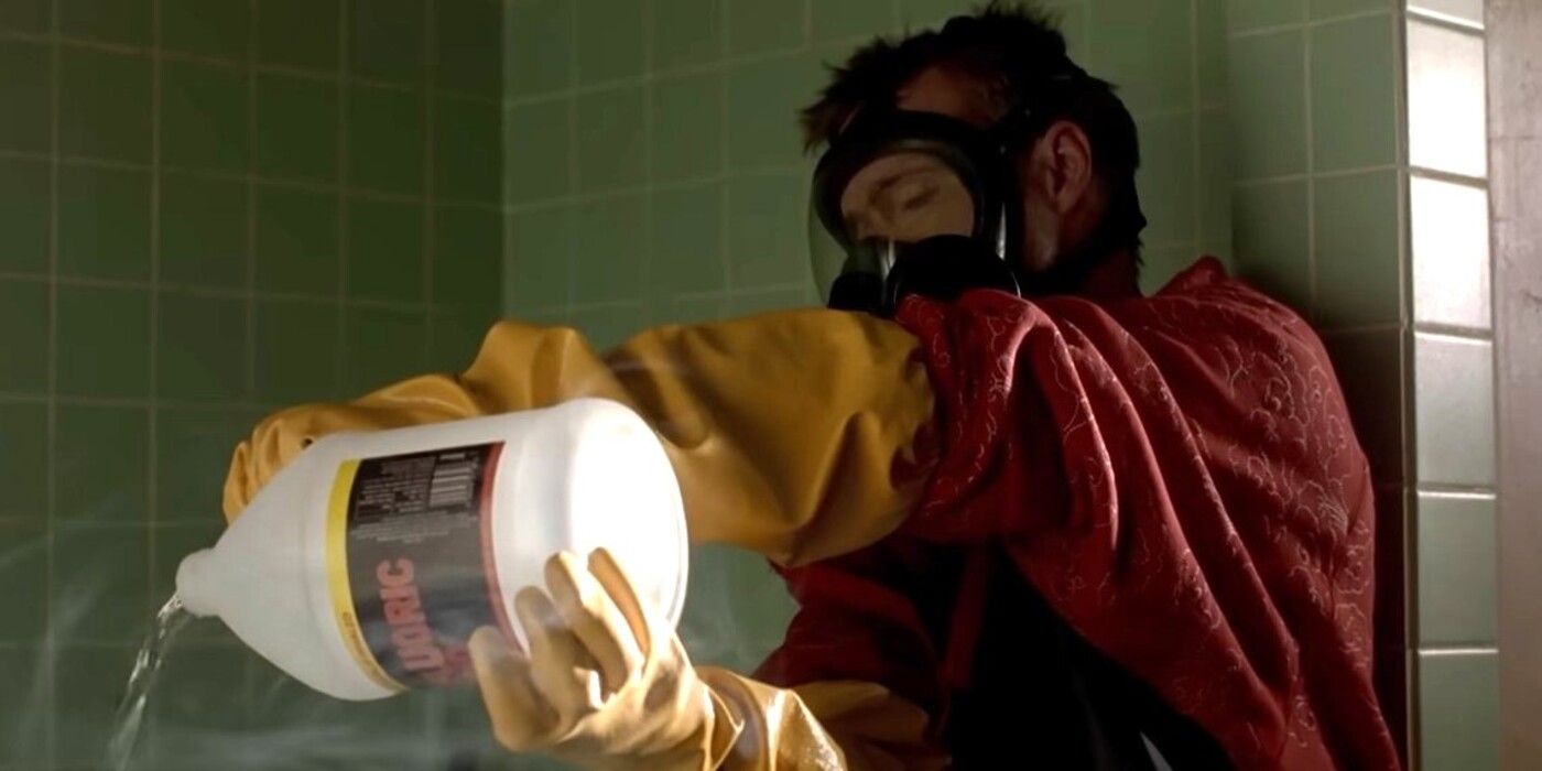 Aaron Paul as Jesse dissolves his bathtub (and a body )Breaking Bad Season 1