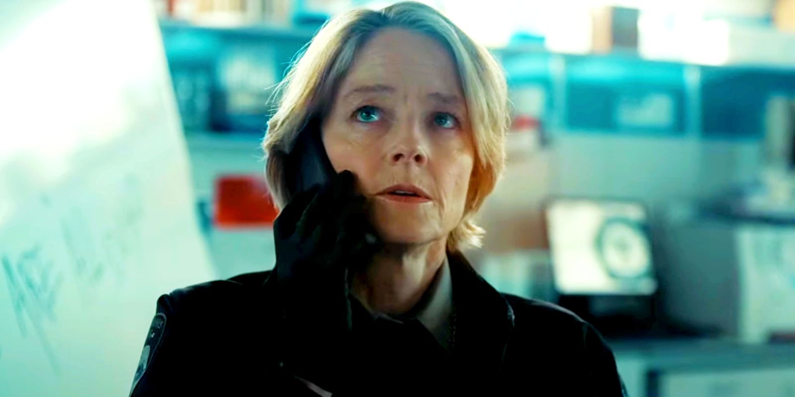 Jodie Foster on the phone as Liz Danvers in True Detective: Night Country