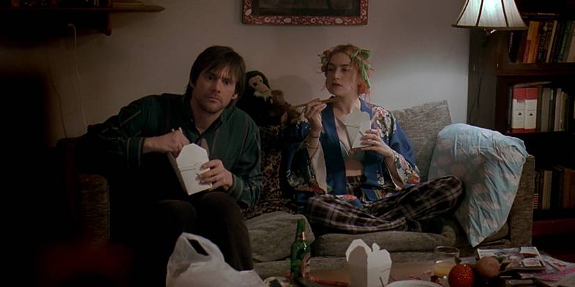 Joel and Clementine on a couch in Eternal Sunshine of the Spotless Mind
