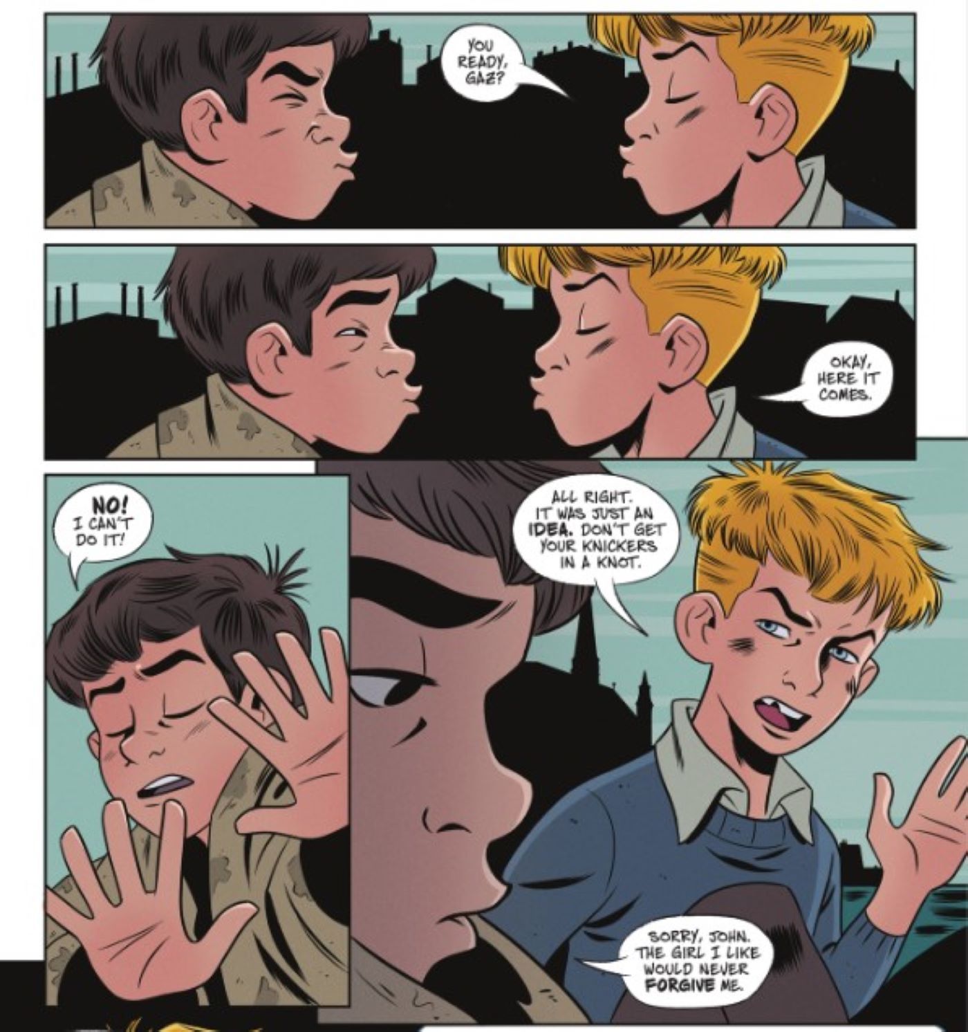 John Constantine and Gaz almost kiss in DC Valentine Special How to Lose Guy Gardner in 10 Days