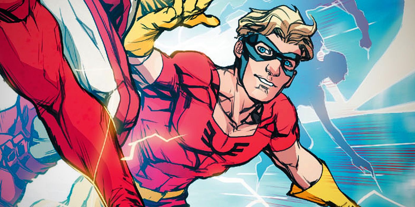 Johnny Quick with The Flash Family in DC Comics Art
