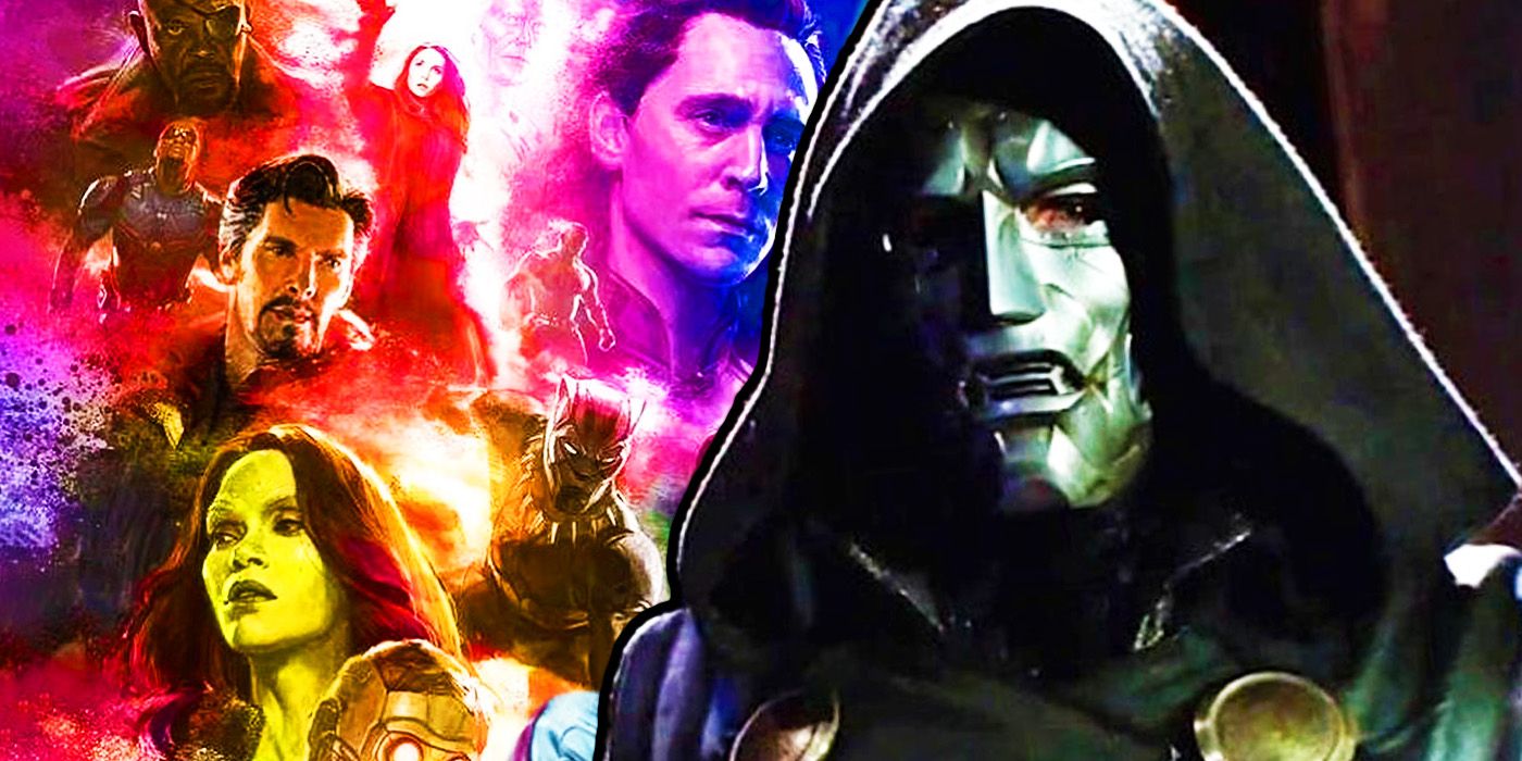 Julian McMahon's Doctor Doom with several heroes in the MCU