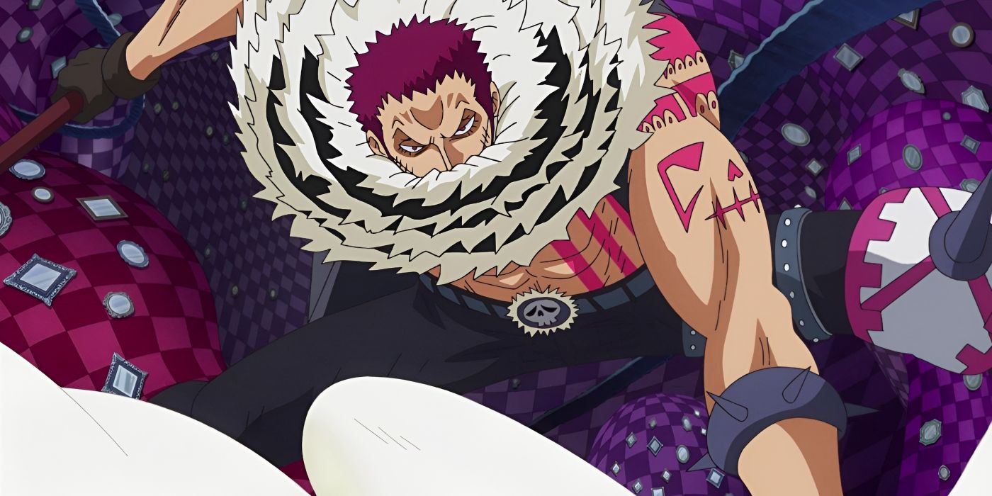 Charlotte Katakuri uses his Devil Fruit during his fight from One Piece.