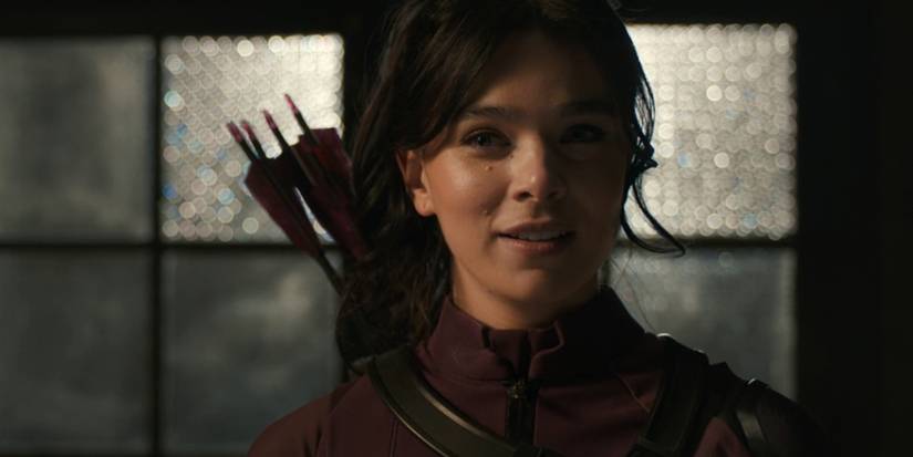 Hailee Steinfeld's Kate Bishop in her full Hawkeye gear in The Marvels