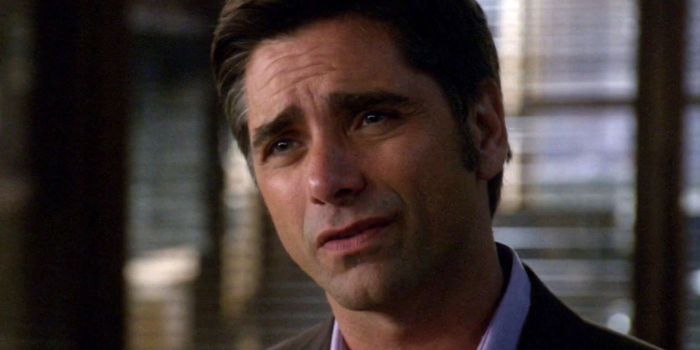 Ken Turner (John Stamos) looking confused in Law and Order SVU.
