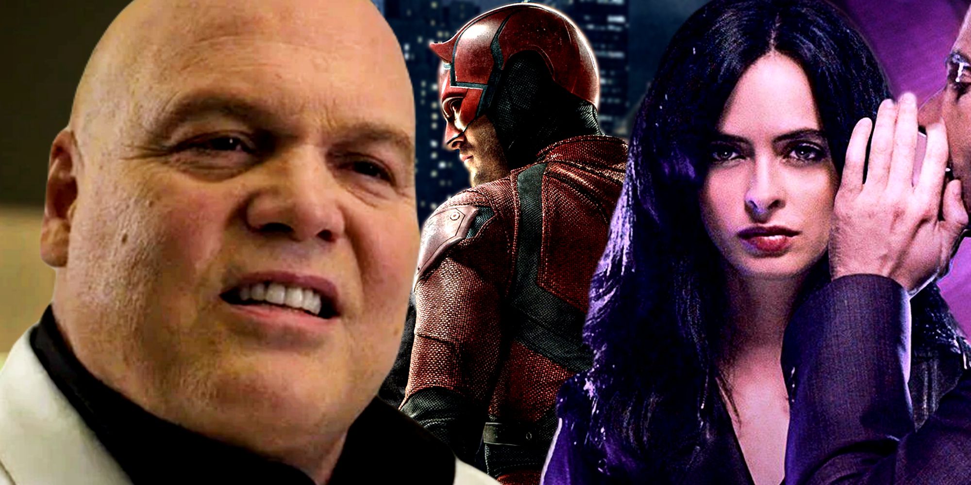 Kingpin, Daredevil, and Jessica Jones in Netflix Marvel Shows and the MCU