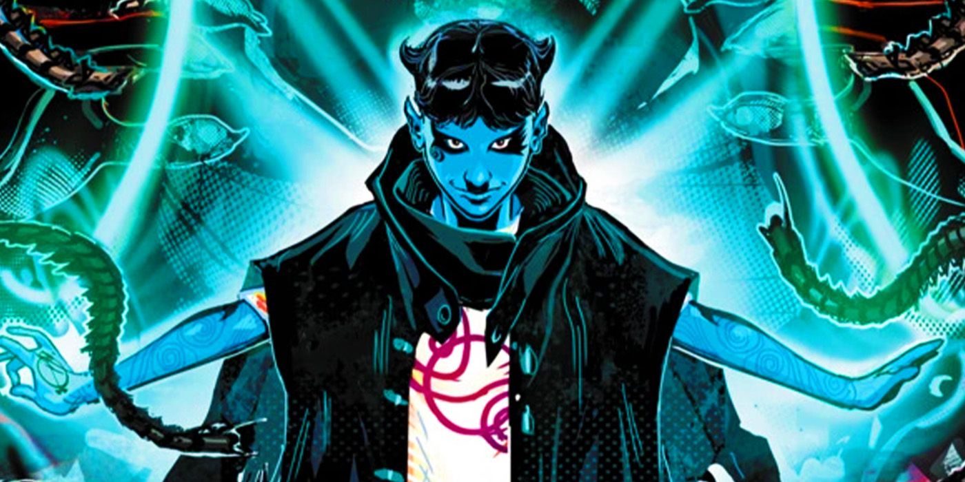 Klarion the Witch Boy doing sorcery in DC Comics
