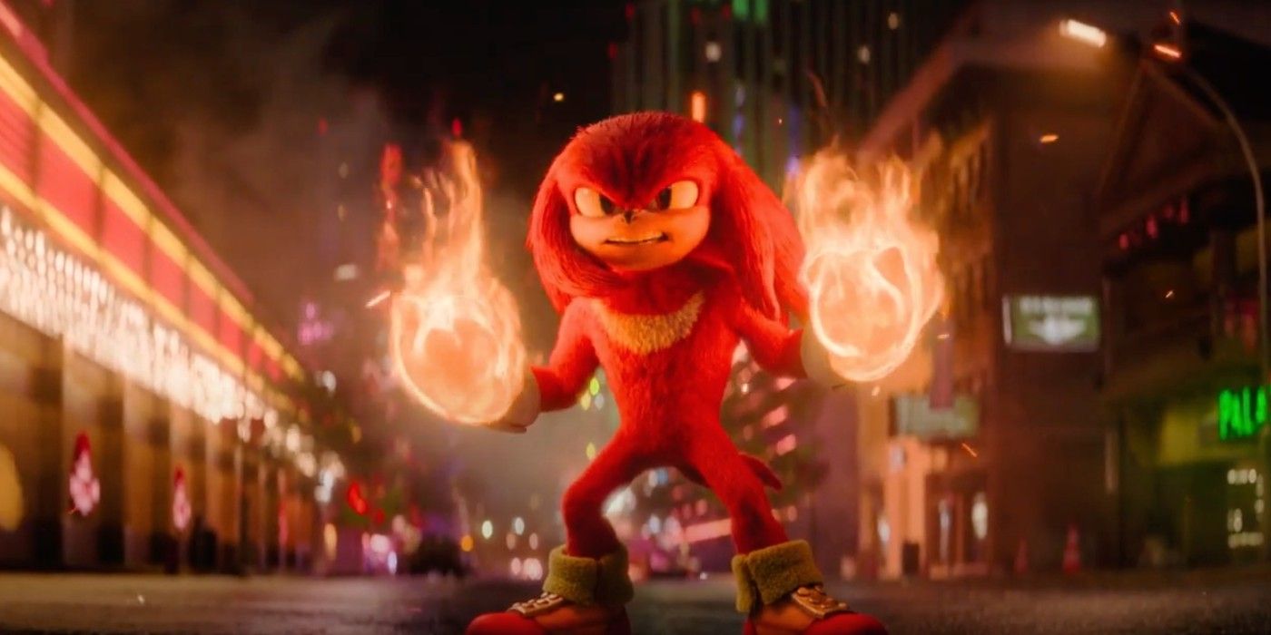 knuckles powering up in knuckles show trailer
