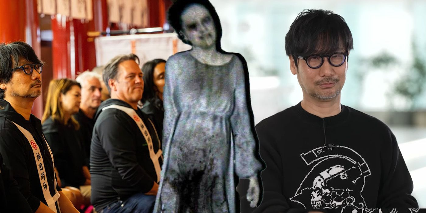 Kojima in the background with a ghost from PT in the foreground.