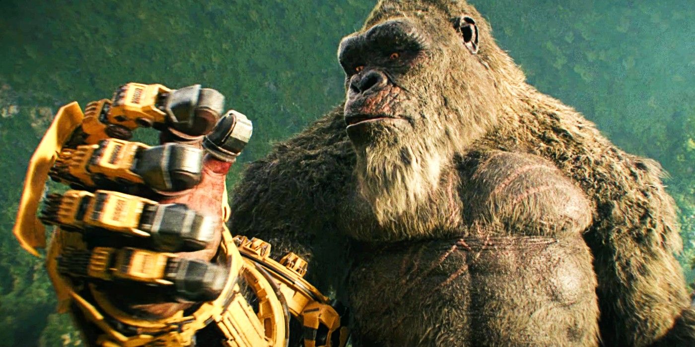 Kong wearing the BEAST glove in Godzilla x Kong: The New Empire