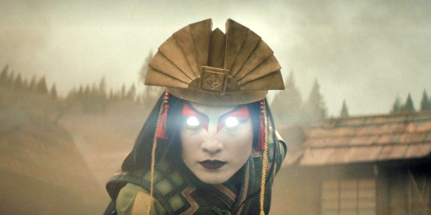 Kyoshi entering the Avatar State in Netflix's Avatar: The Last Airbender