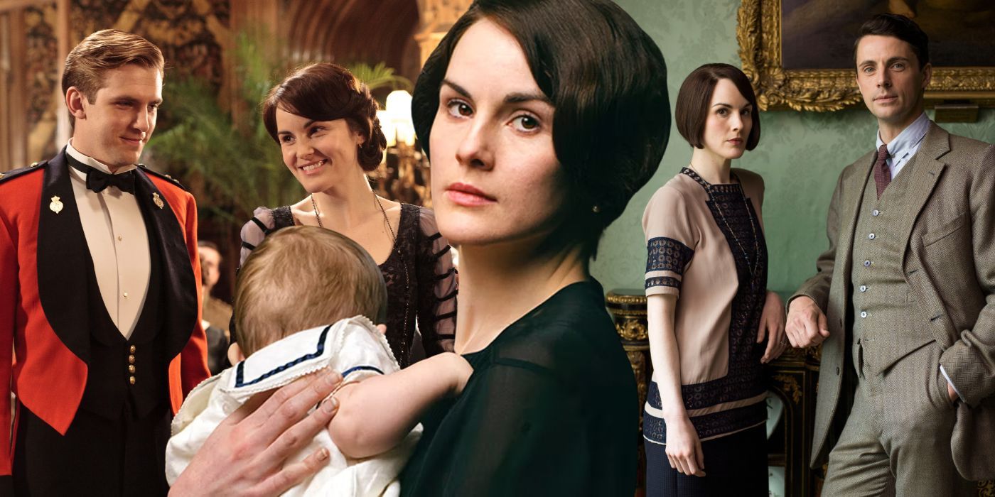 Lady Mary Crawley with Henry and Matthew