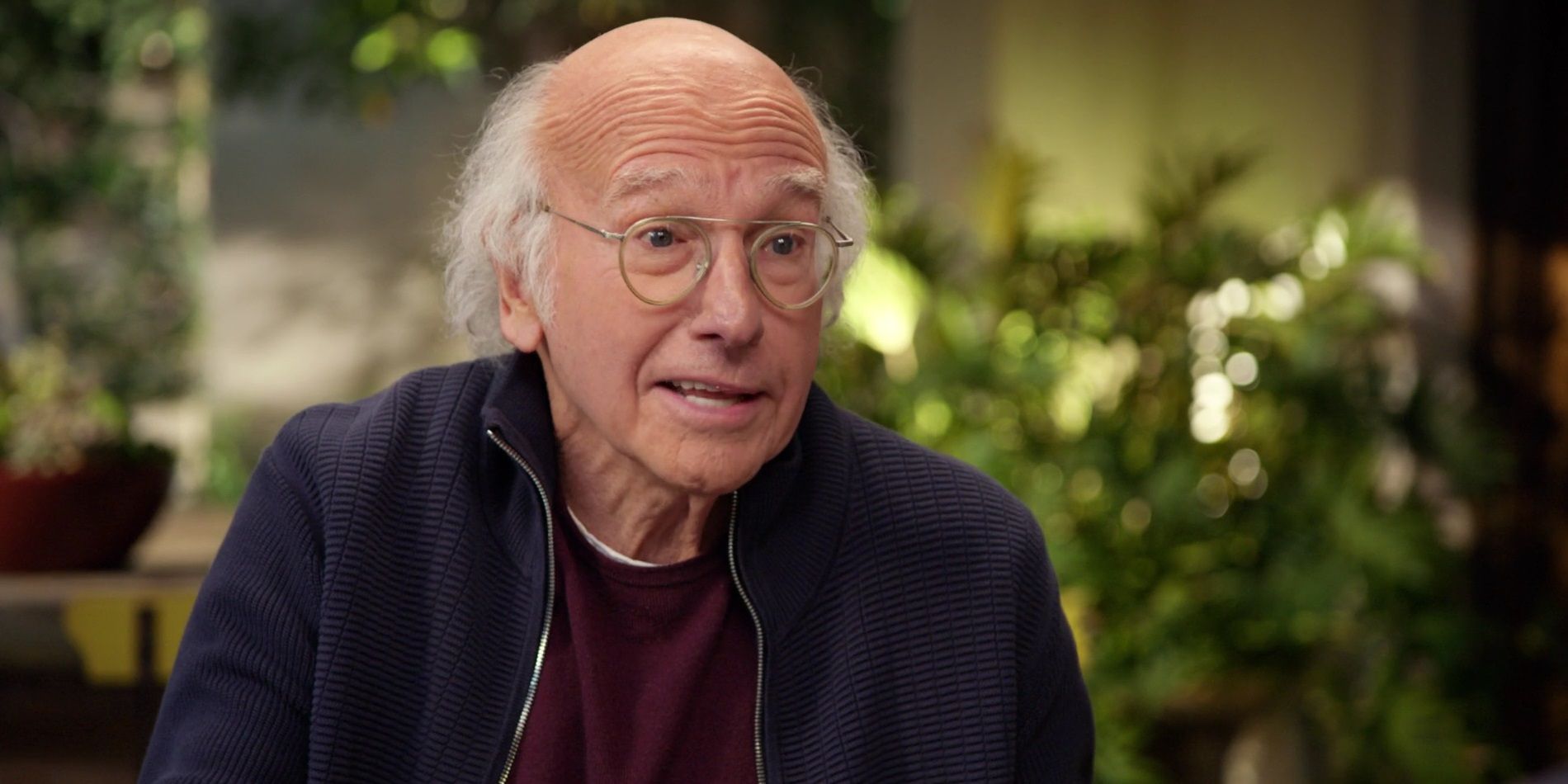 Larry doing a TV interview in Curb Your Enthusiasm
