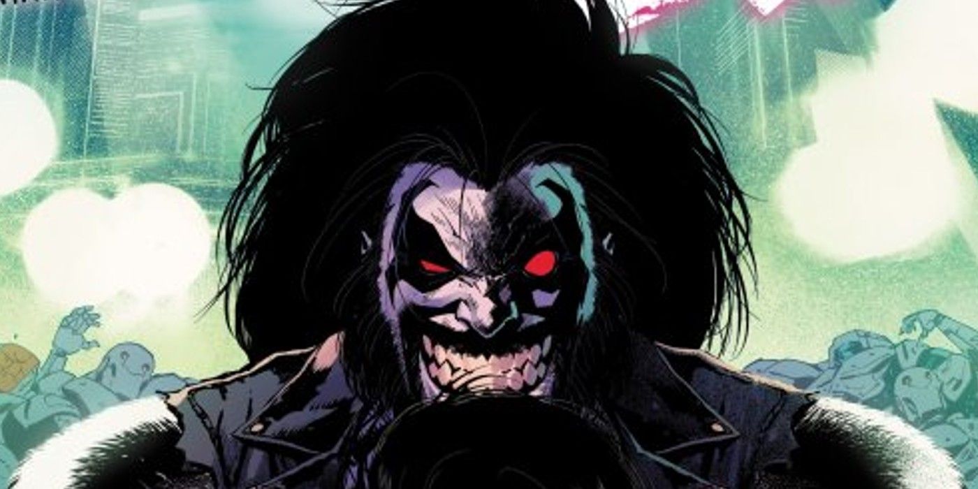 Lobo smiling menacingly on the cover of Crush & Lobo.