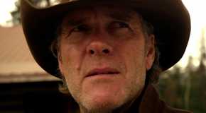 Robert Taylor as Walt Longmire hears a gunshot in Longmire season 3 episode 10