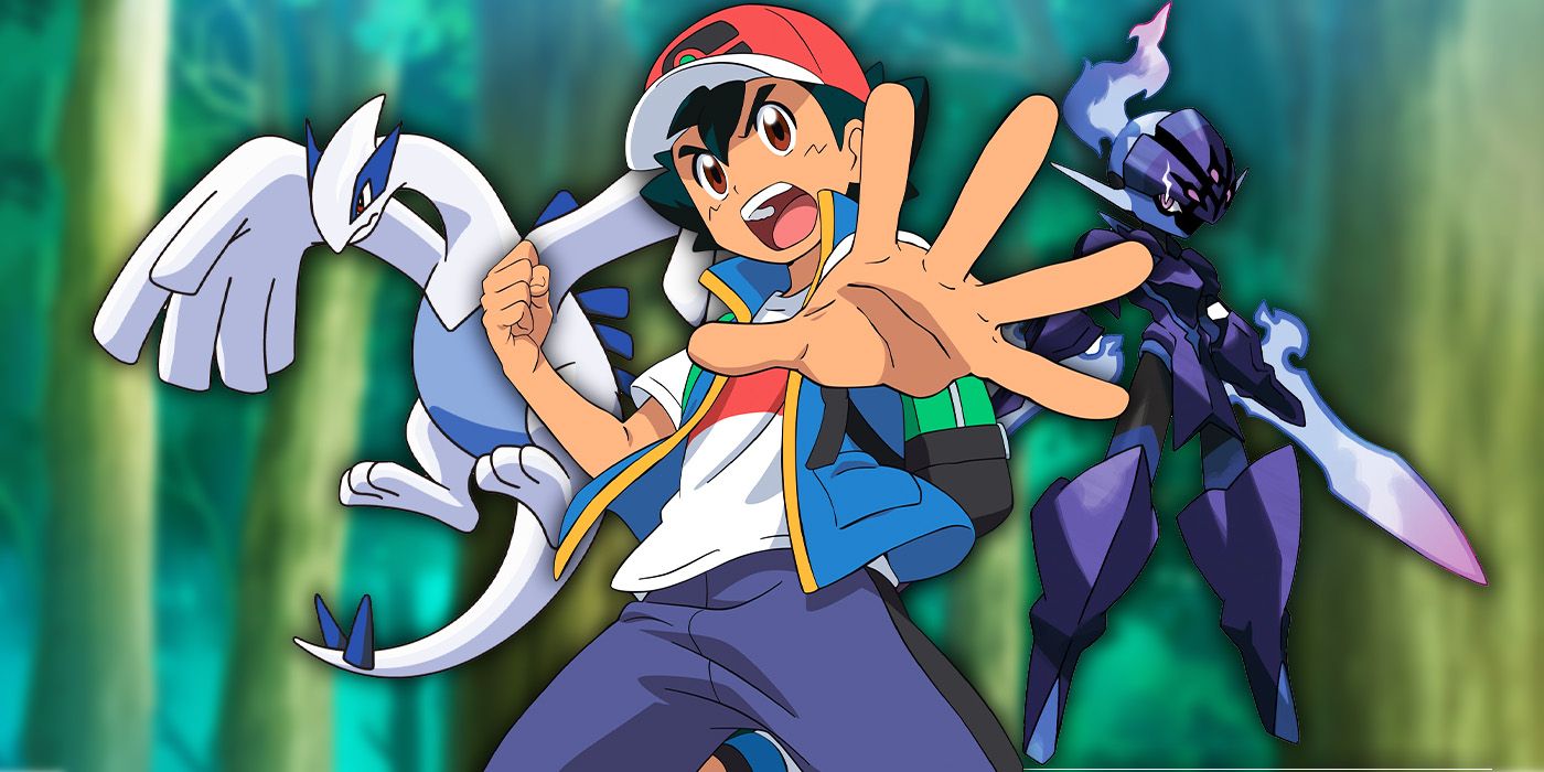 Lugia and Ceruledge with Ash.