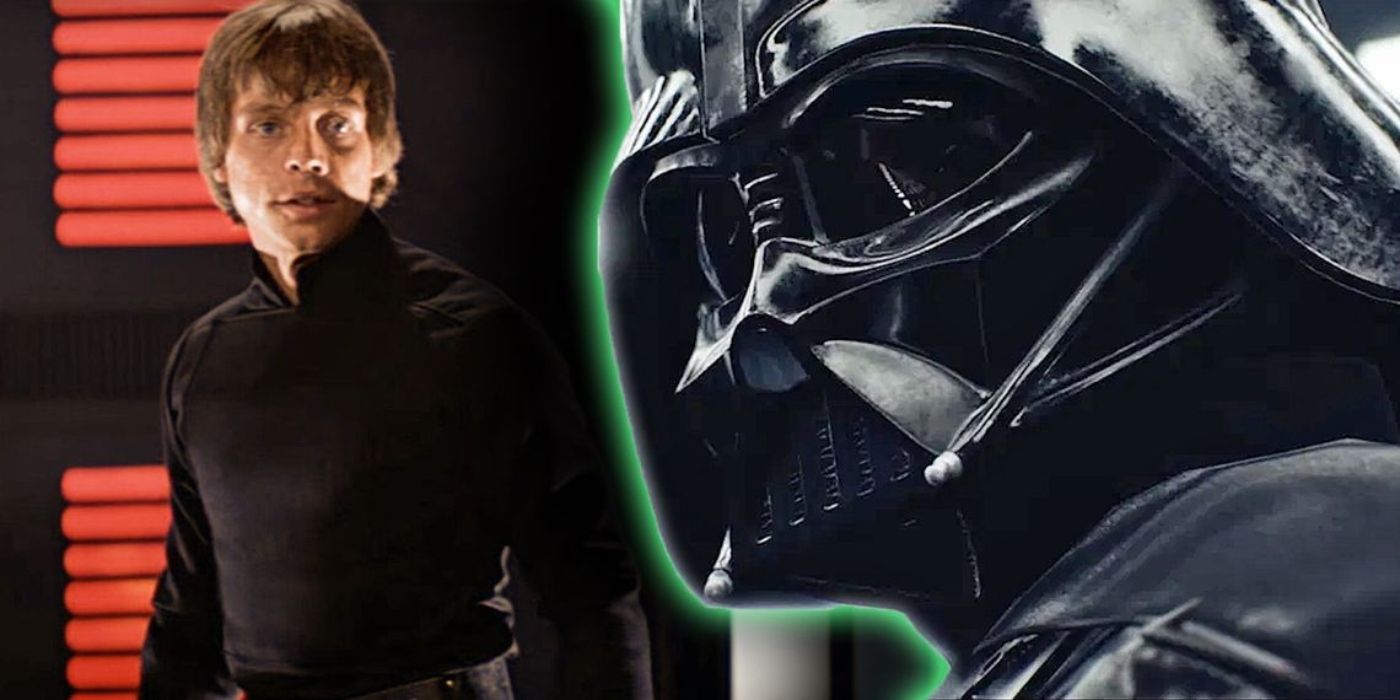 Luke Skywalker e Darth Vader de Star Wars.