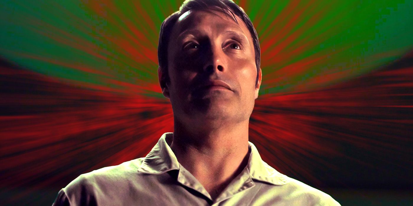 Mads Mikkelsen as Hannibal in a cell in Hannibal season 3