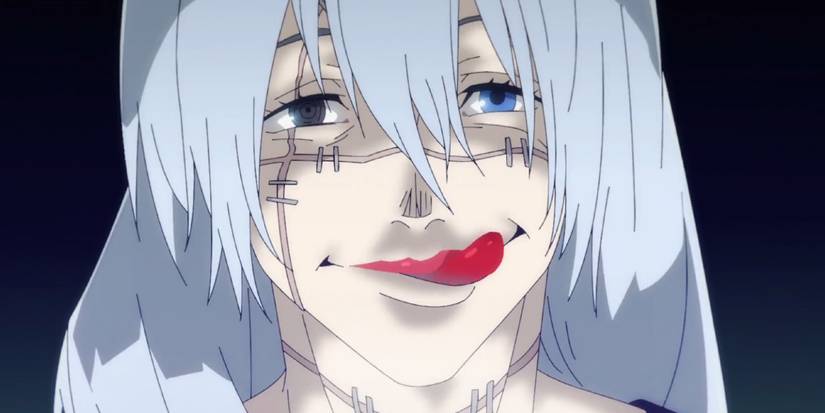 Mahito maliciously licking his lips in Jujutsu Kaisen's first opening