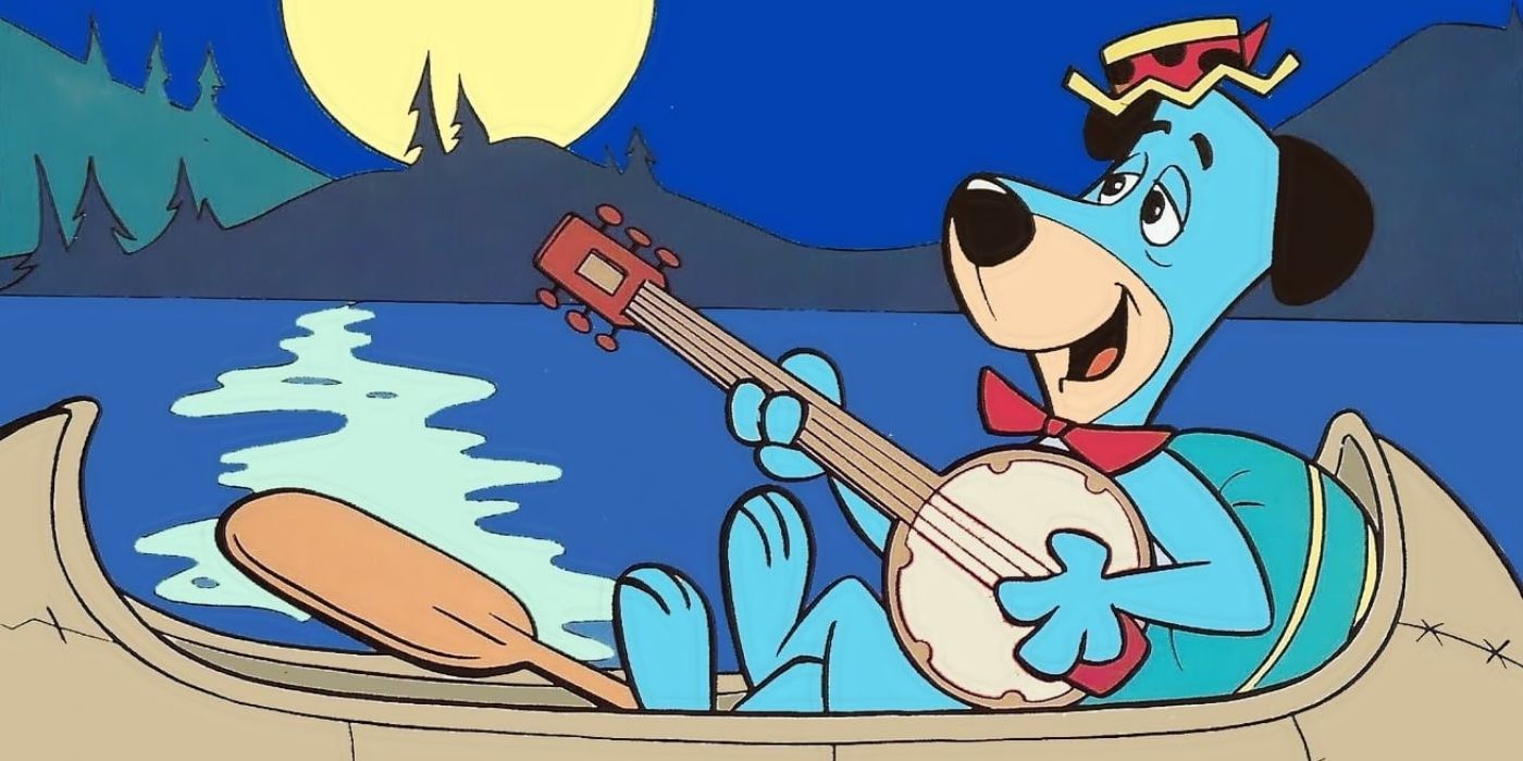 Huckleberry Hound in a boat