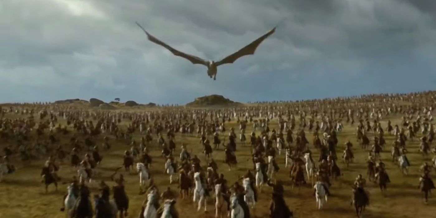 Dothraki e Drogon atacam Game of Thrones