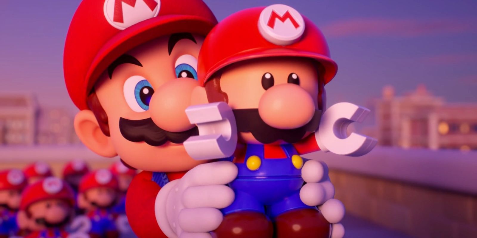 Mario holding a Mini Mario Toy for Mario Vs Donkey Kong Remake