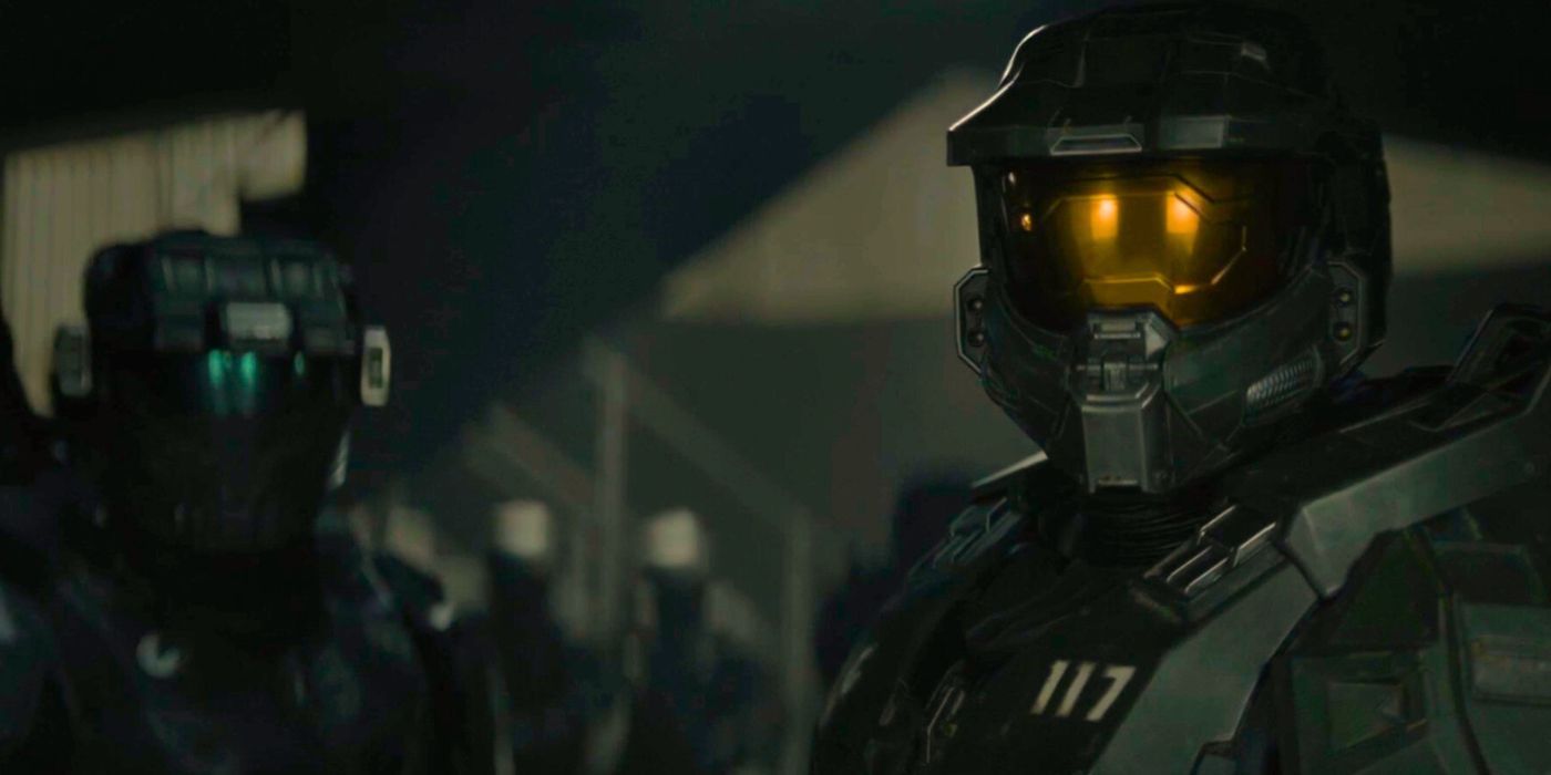 Master Chief (Pablo Schreiber) at Visegrad surrounded by UNSC troops in Halo season 2