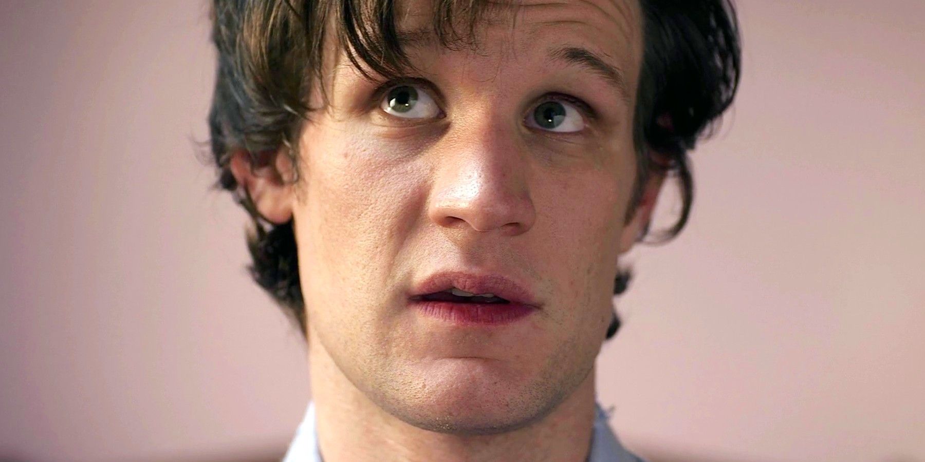 Matt Smith looking upwards as the Eleventh Doctor in Doctor Who