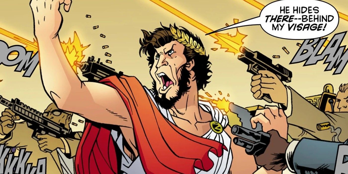 Maxie Zeus in battle in DC Comics