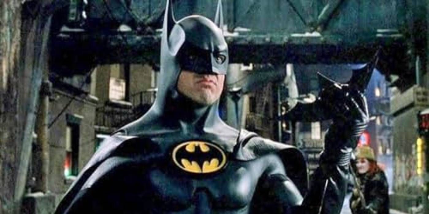 Michael Keaton with remote-control Batarang in Batman Returns