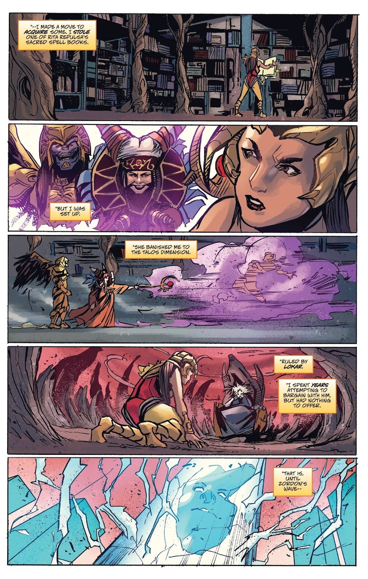 Mighty Morphin Power Rangers villains Rita Repulsa and Goldar betray Scorpina