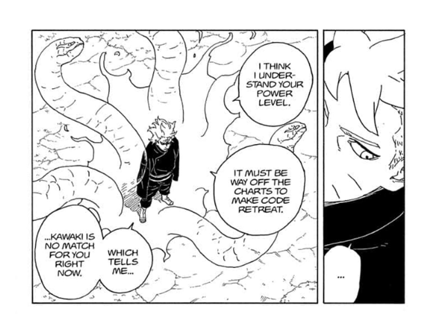 Mitsuki says that Boruto’s power level is off the charts in Two Blue Vortex