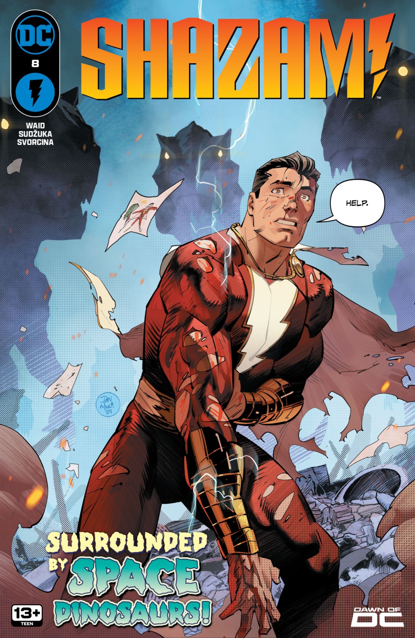 Image of Shazam asking for help.