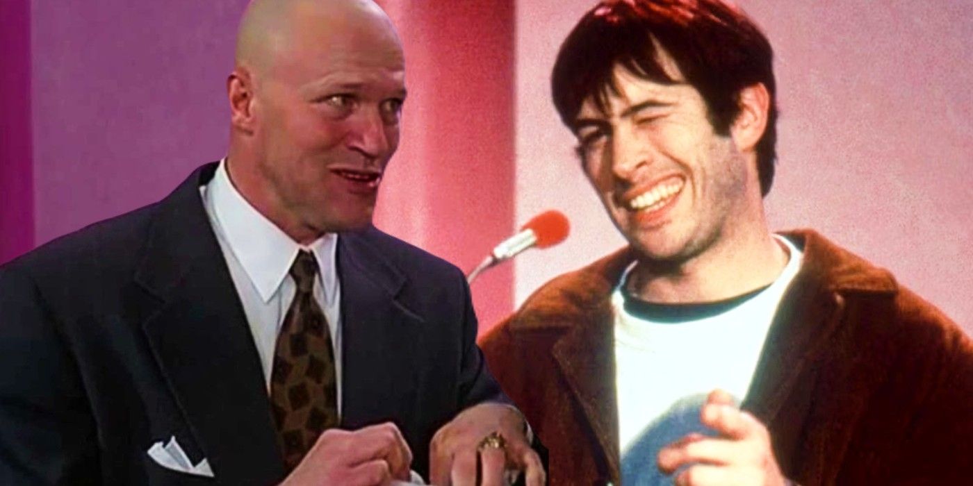 Blended image of Jared Svenning (Michael Rooker) and Brodie (Jason Lee) in Mallrats