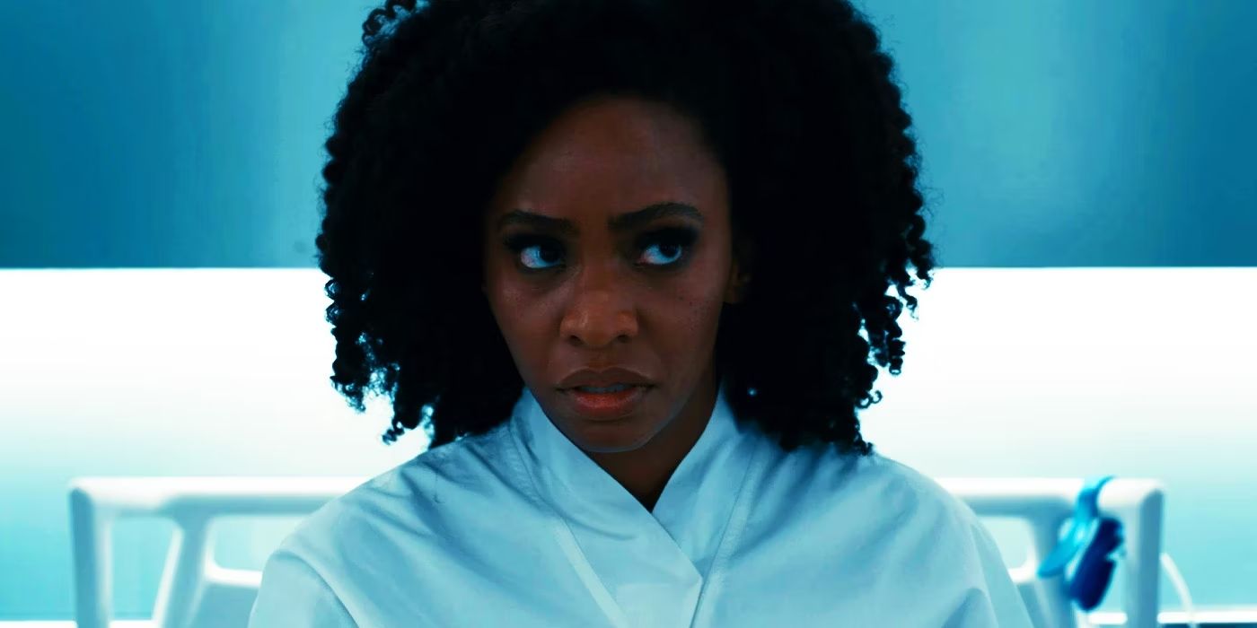 Monica Rambeau in her hospital bed in The Marvels - Teyonah Parris Comments On Monica's Missing Nickname