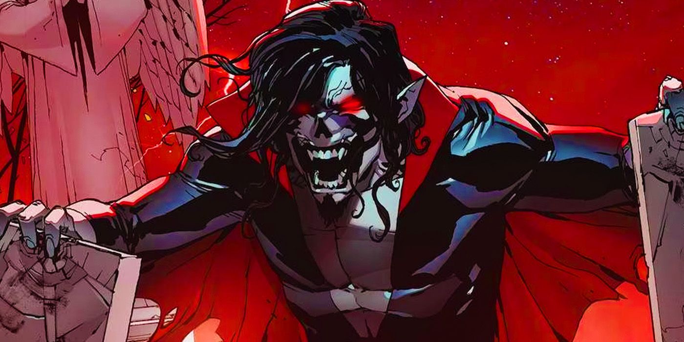 Morbius the Living Vampire attacking in Marvel Comics