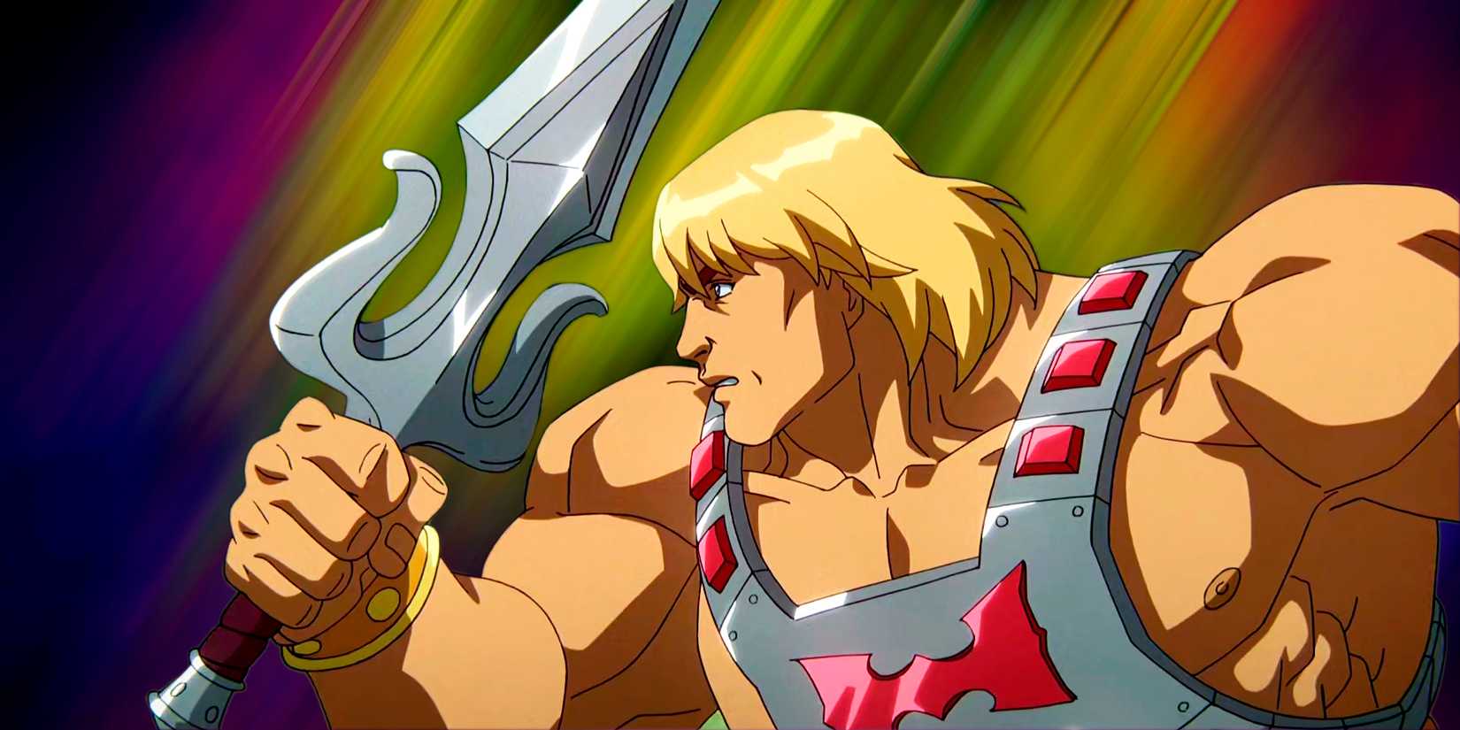 He-Man running with his sword in Masters of the Universe: Revolution