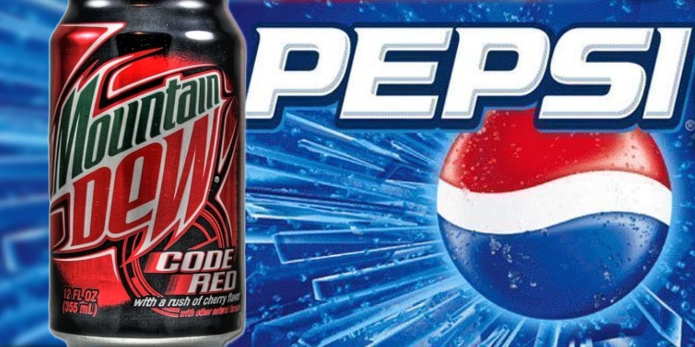 Latas de Pepsi Mountain Dew no início dos anos 2000