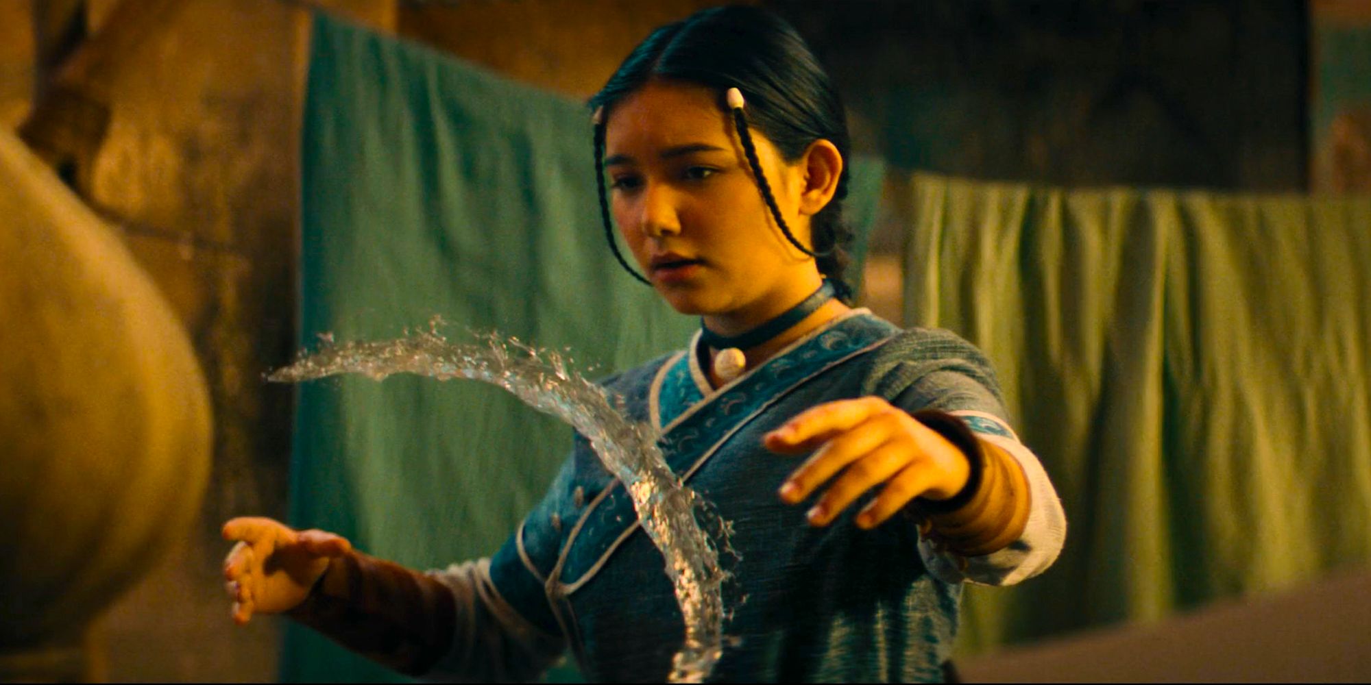 Katara from Avatar the last airbender waterbending looking surprised Kiawentiio Tarbell - Katara's waterbending skills are too unlikely. - Completely Skipping Katara's Training