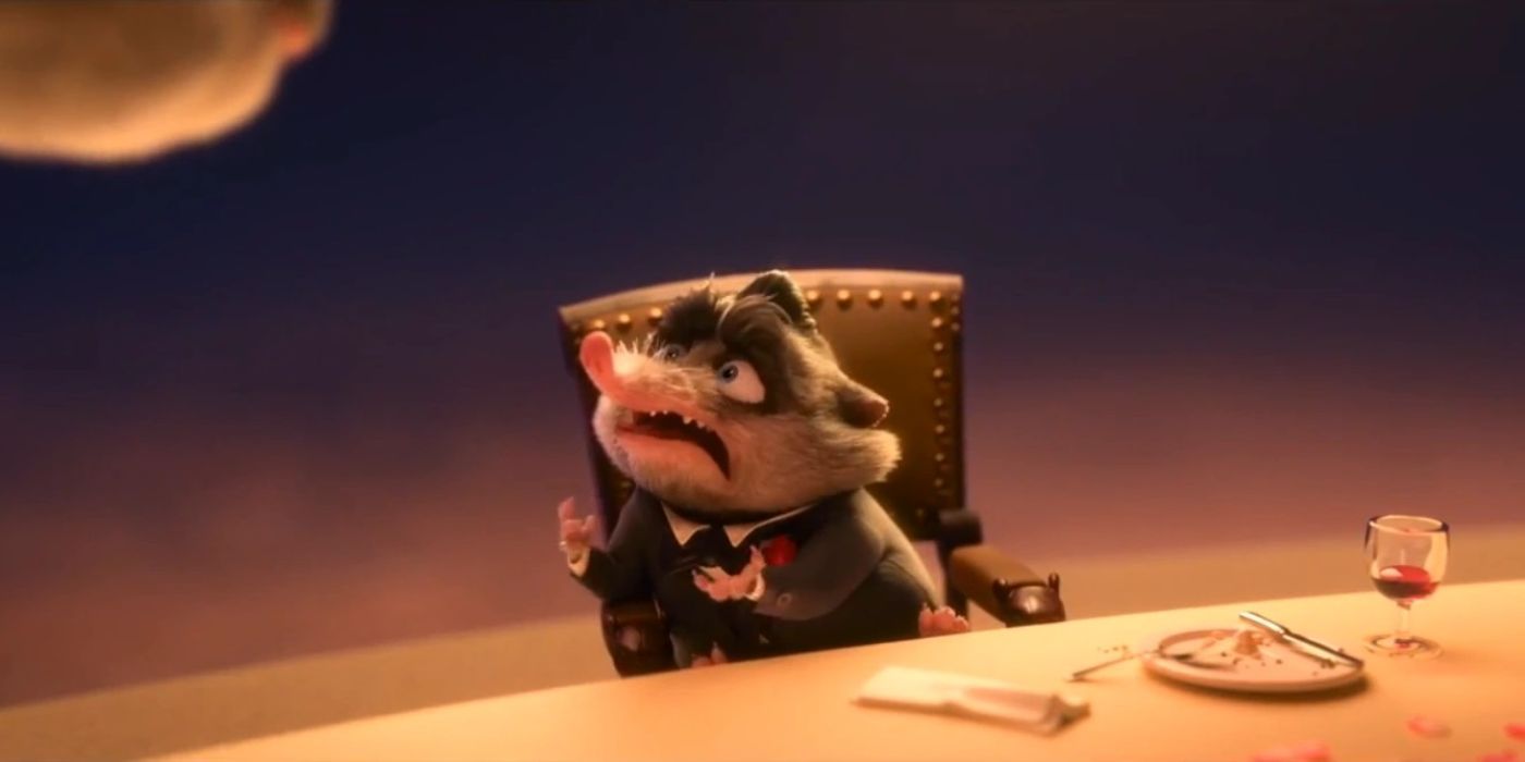 Mr. Big levantó la vista de su cena y suplicó en Zootopia.