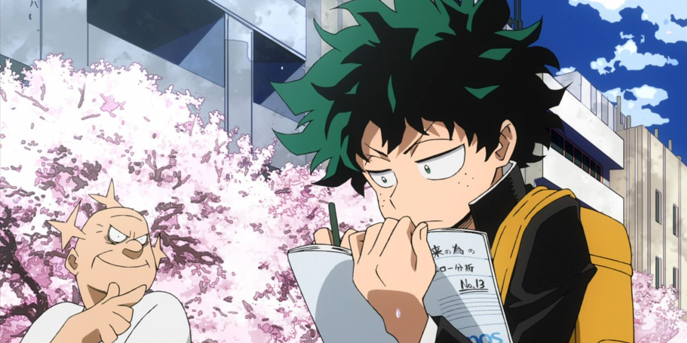 My Hero Academia: Midoriya escreve em seu caderno