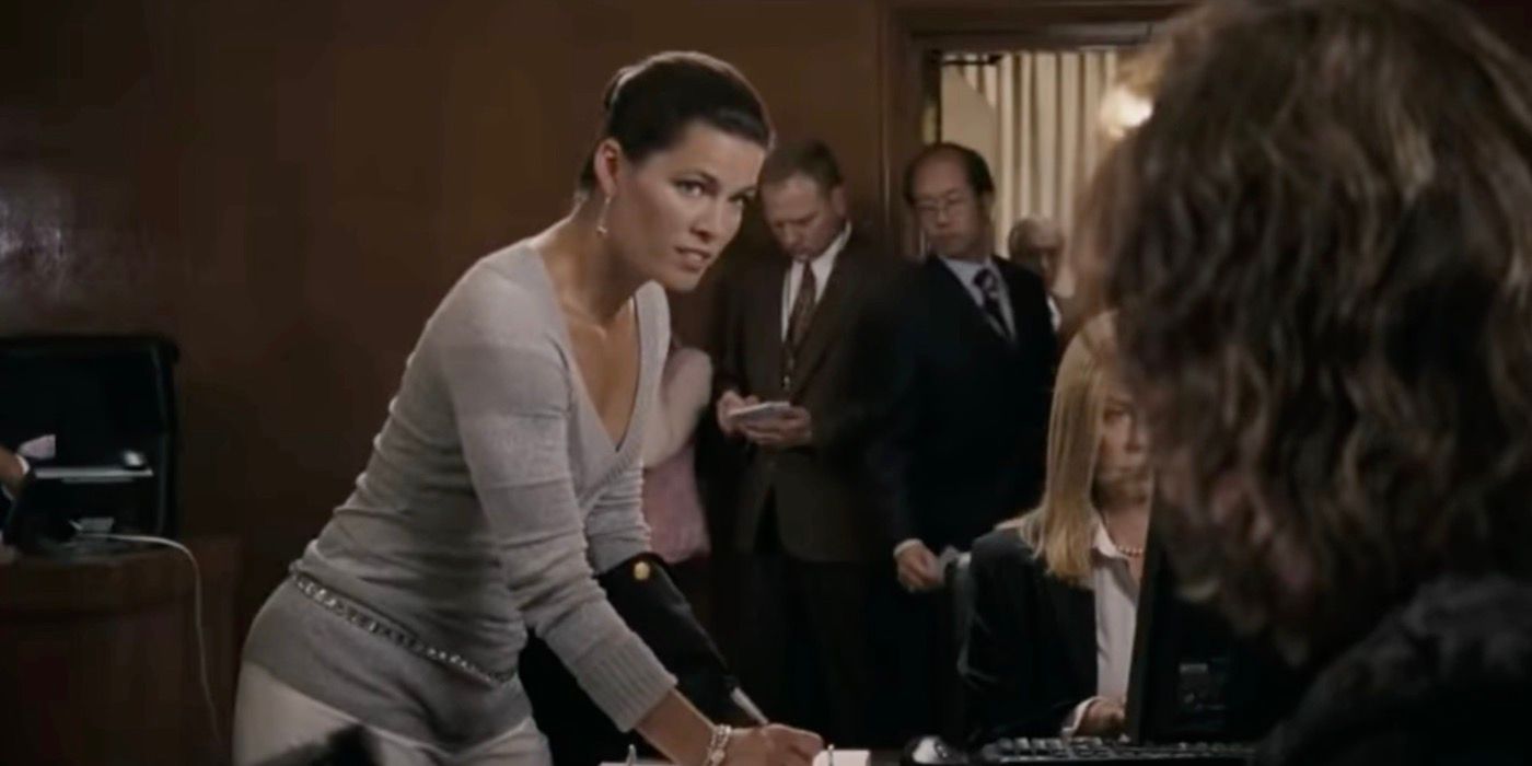 Nancy Kerrigan with a look of concern, as guest role in Blades of Glory