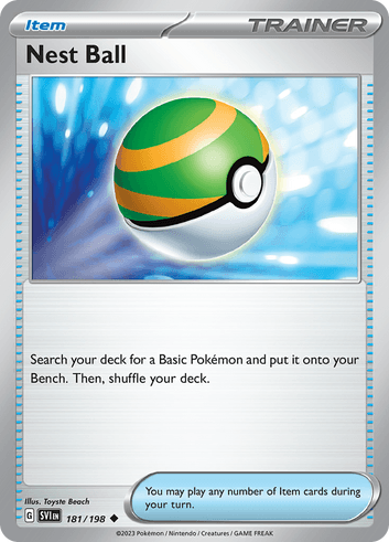 A Nest Ball card from Pokemon TCG.