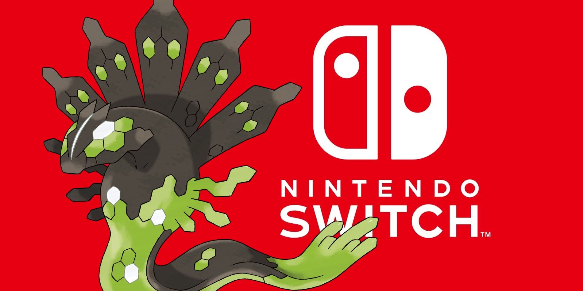 The Nintendo Switch Logo alongside an image of the Pokémon Zygarde.