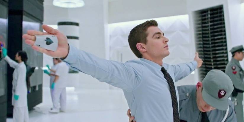 Jack Wilder doing a card trick in Now You See Me 2