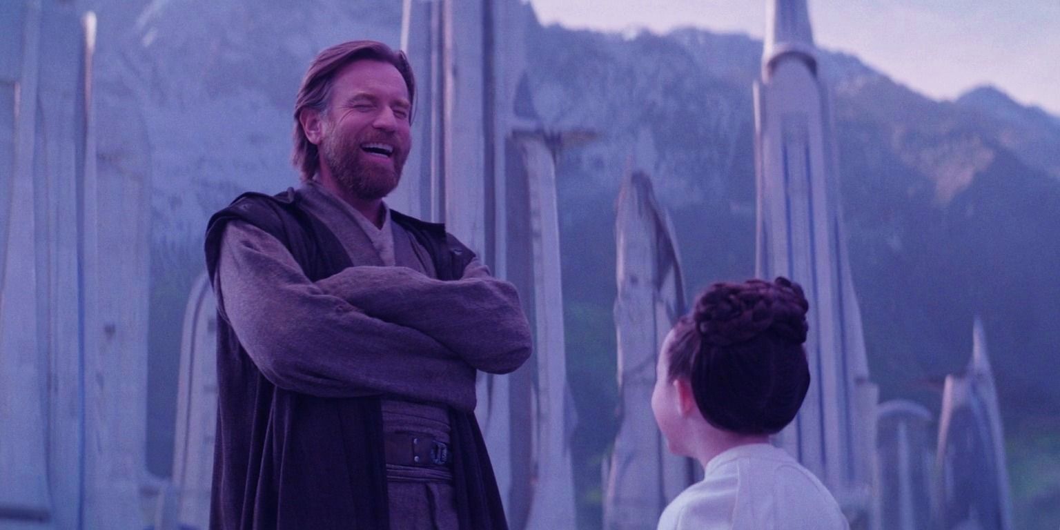 Obi-Wan Laughing in the Obi-Wan Kenobi show