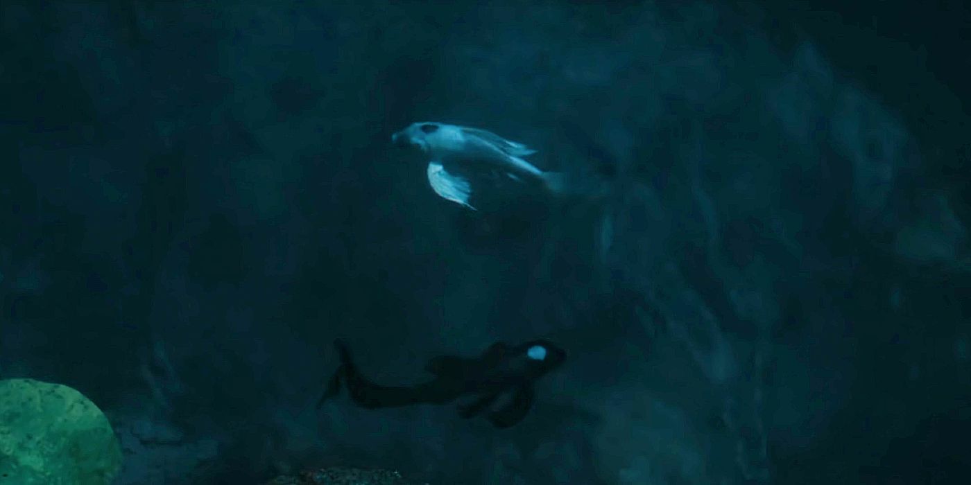 O peixe Koi representando os espíritos do oceano e da lua em The Last Airbender da Netflix