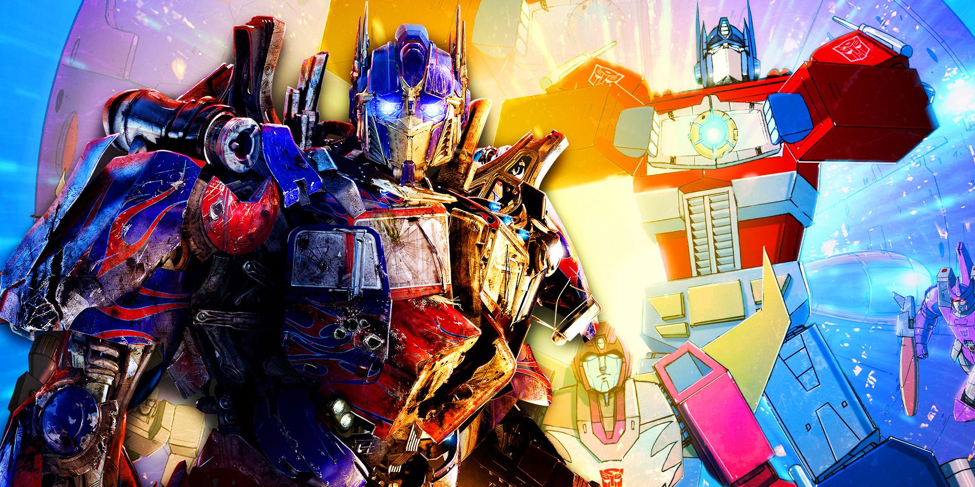 Optimus Prime and Transformers The Movie.