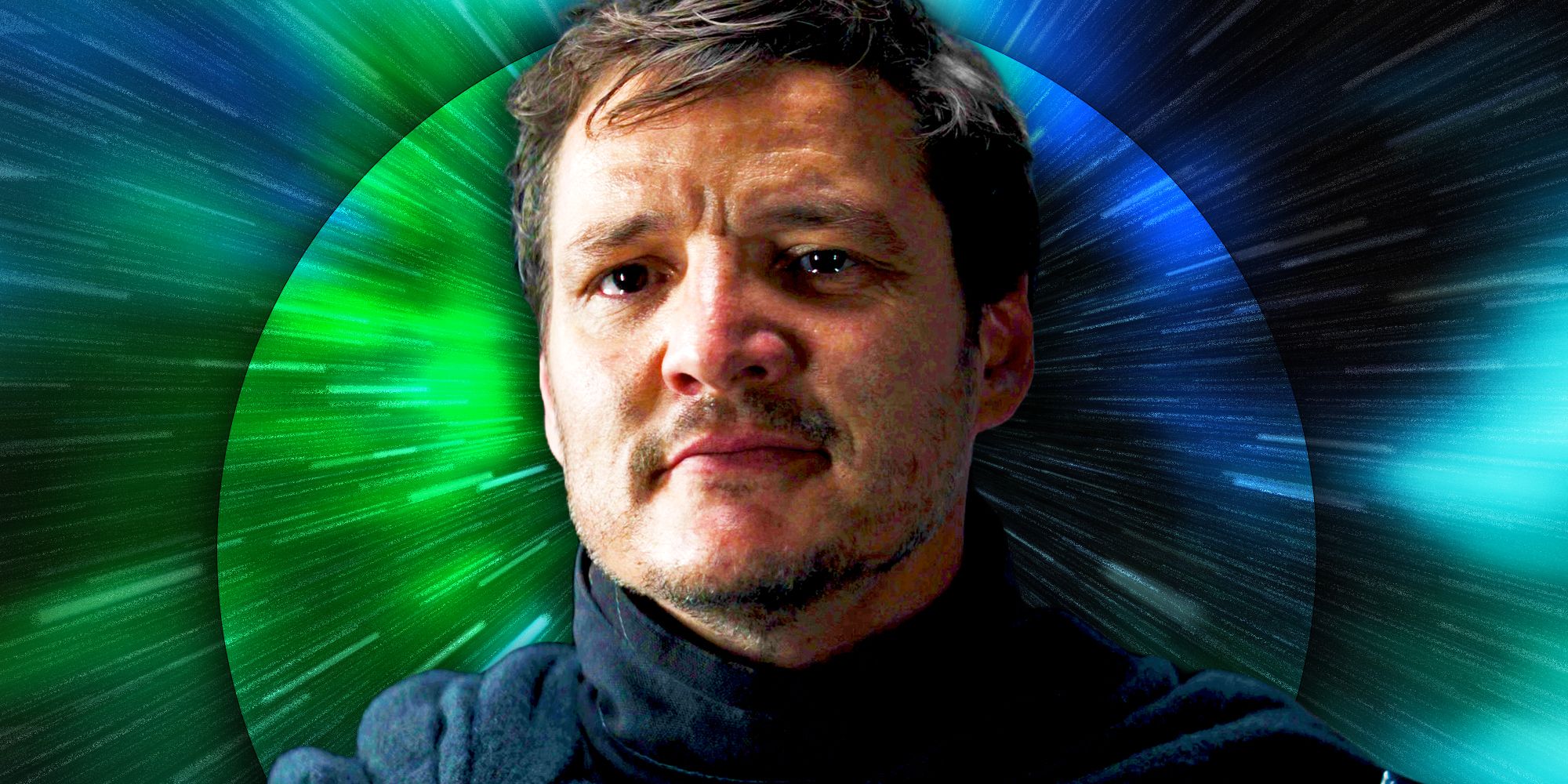 Pedro Pascal as Din Djarin cries during his goodbye with Grogu in The Mandalorian season 2 finale